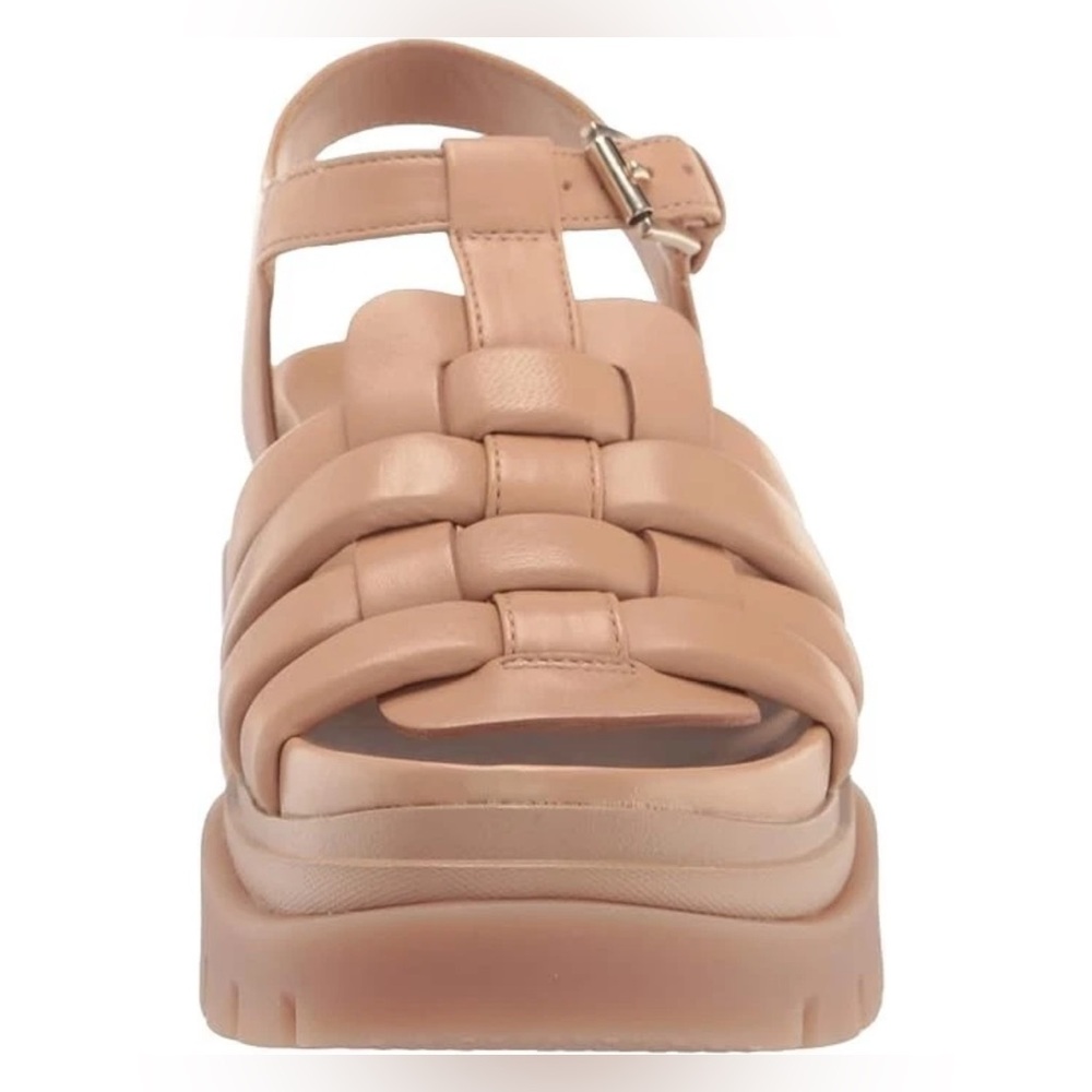 ASH Sirena Platform Sandal Nude Leather Platform Buckle Woven Rubber Sole 36 - Picture 4 of 8